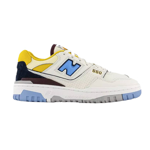 NEW BALANCE 550 BLUE YELLOW BURGUNDY