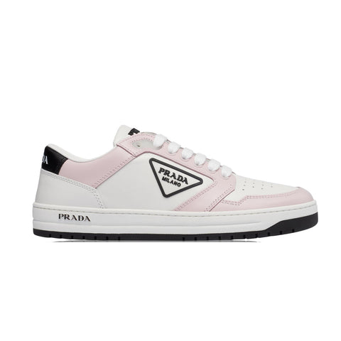 prada low downtown sneaker pink white